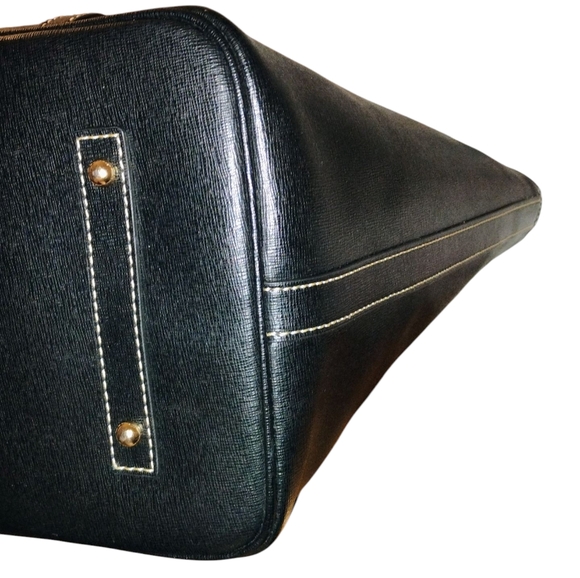 Dooney & Bourke Black Tote with Gold Accents - Picture 4 of 8